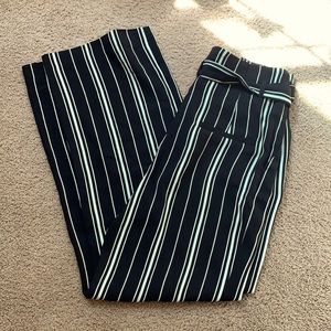 H&M Wide Leg Striped Tie Trouser Palazzo Pant